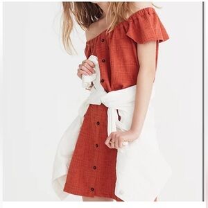 Madewell Texture & Thread Off-the-Shoulder Dress